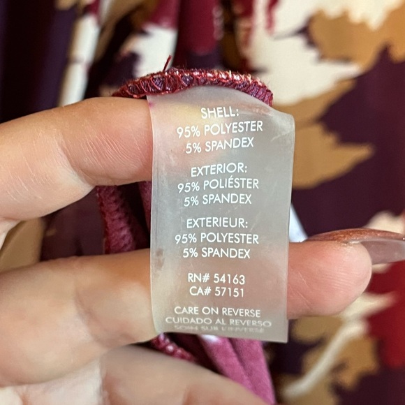 NWOT Calvin Kleins Sz 22 Women’s Floral Gold Stone Faux-Wrap Midi Dress Ret $139 - Picture 11 of 15